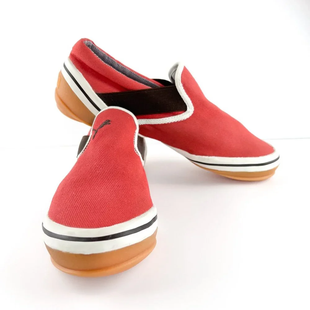 Puma Barrel Roll Low Slip-On Sneakers Shoes Mens Size 7.5 Red Brown NEW - Picture 2 of 11